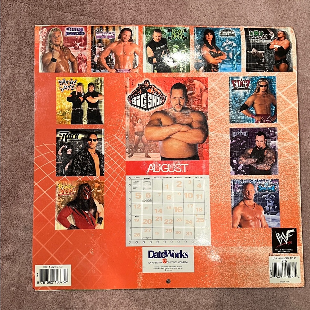 Vintage WWF World Wrestling Federation 16- Month Calendar 2001 - Picture 12 of 13
